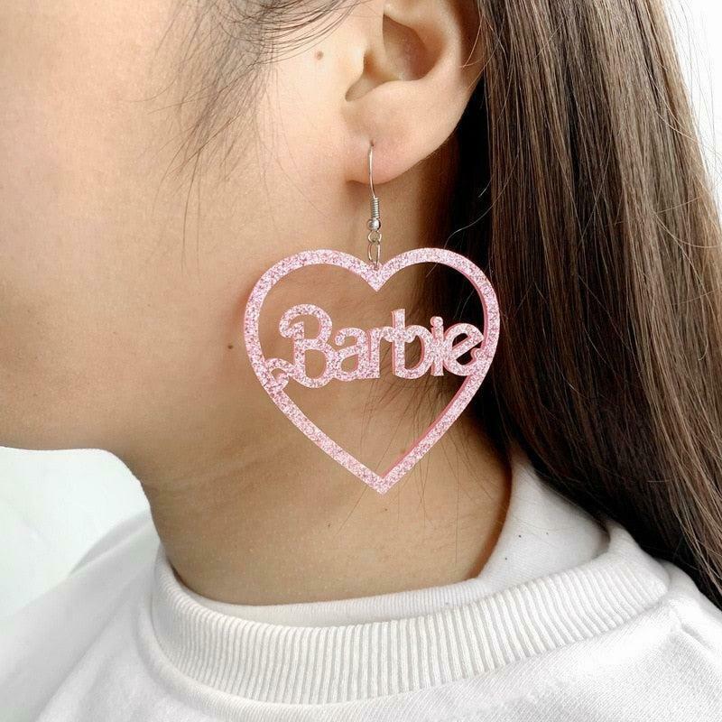 Barbie Glitter Earrings - Sparkling Barbiecore Style for Y2K Fashion Lovers