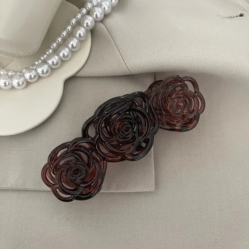 Chic Coffee Hair Claws for Y2K Style - Trendy Cottagecore Hair Accessories & Aesthetic Clips
