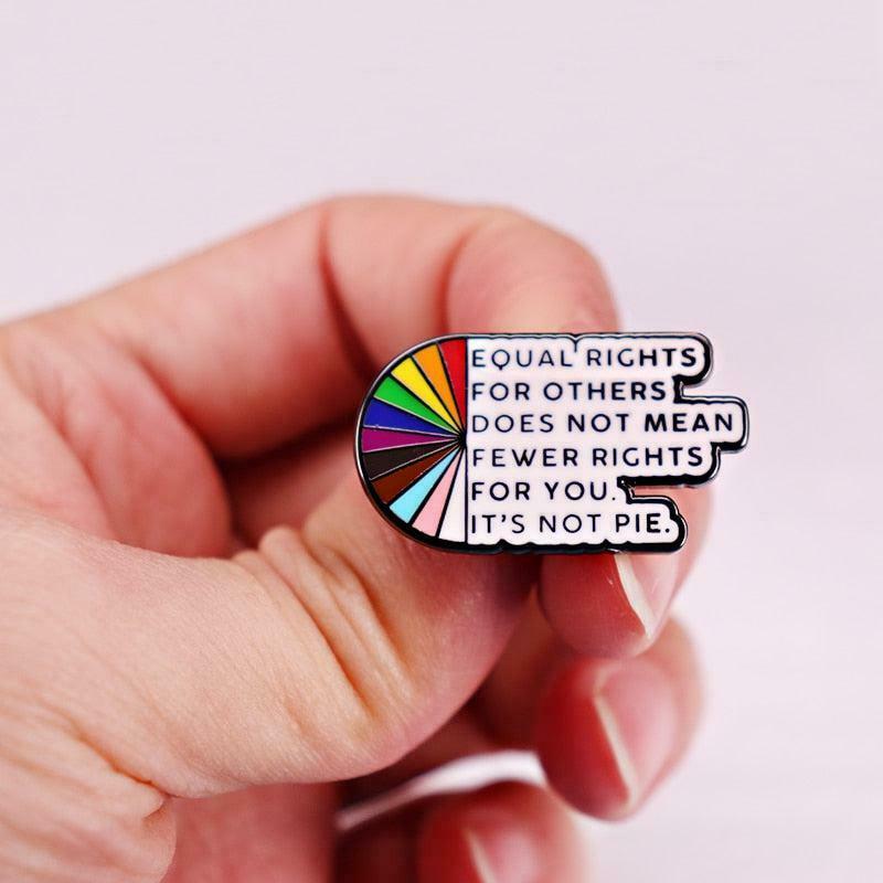 Chic Equal Rights Pins for Y2K Fashion Lovers - Emo Clothing & Pastel Style Accessories