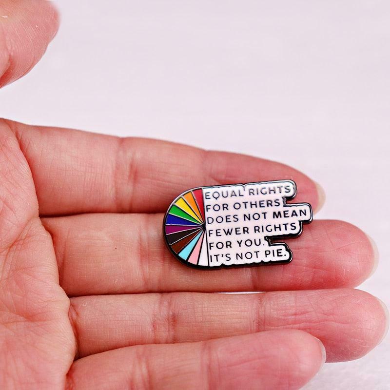 Chic Equal Rights Pins for Y2K Fashion Lovers - Emo Clothing & Pastel Style Accessories