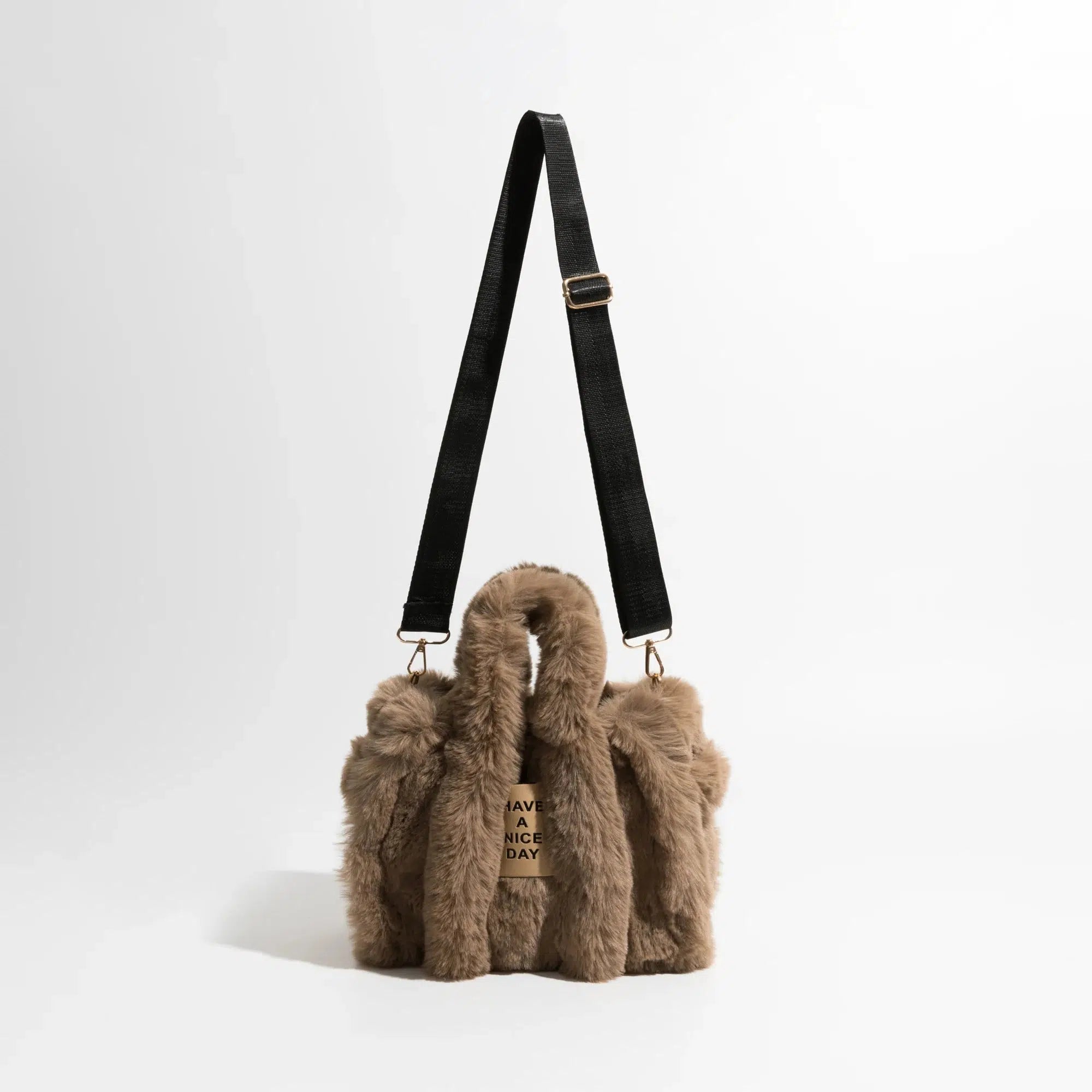 Chic Fluffy Faux Fur Tote Bag - Stylish Aesthetic Bag for Y2K Fashion Lovers