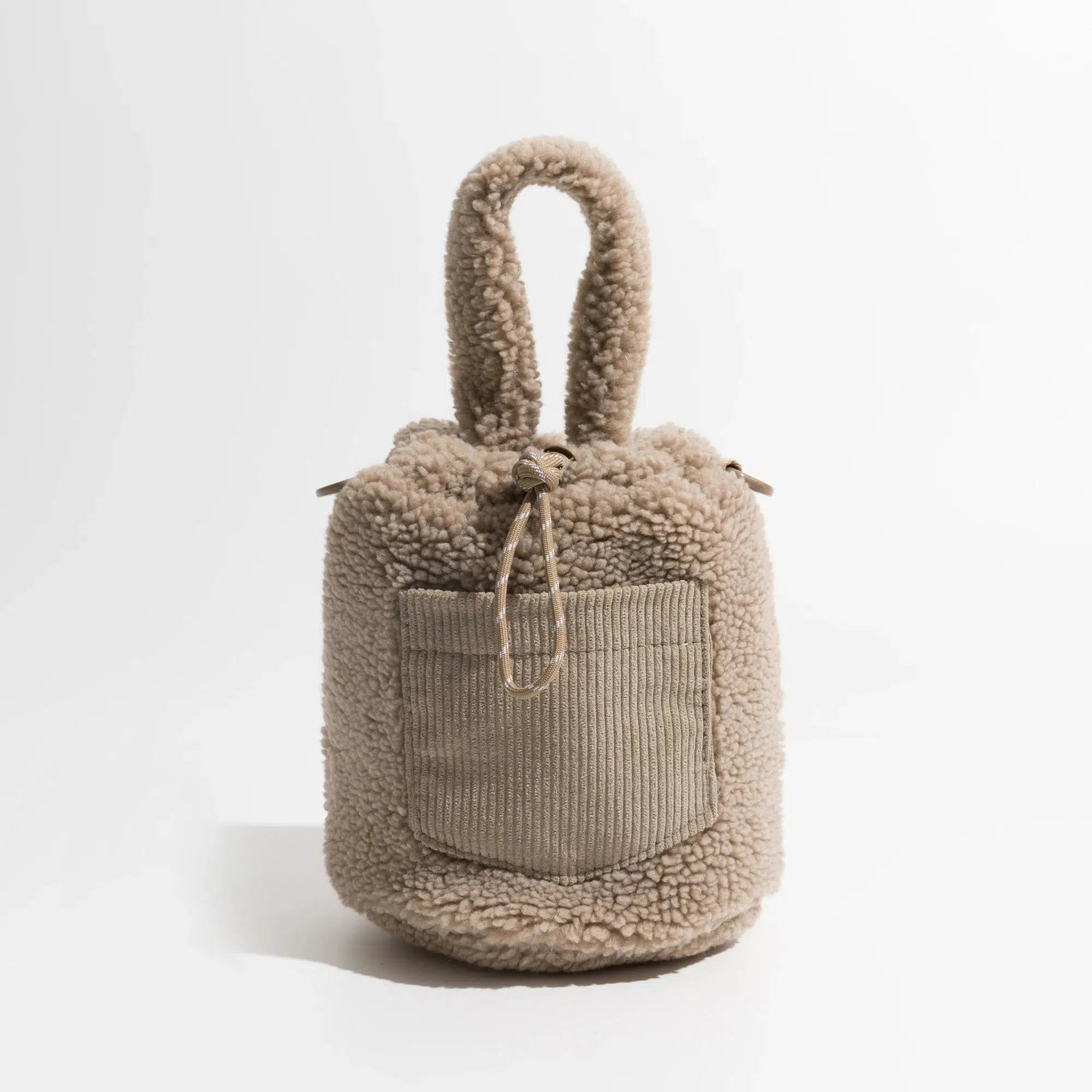 Chic Y2K Teddy Pocket Bucket Bag - Trendy Aesthetic Bag for Stylish Outings and Events