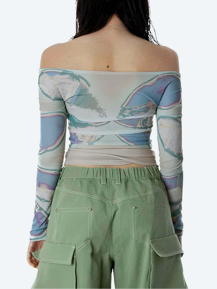 Fairycore Butterfly Mesh Top - Y2K Style Bow Tie Crop Top for Trendy Fairy Fashion