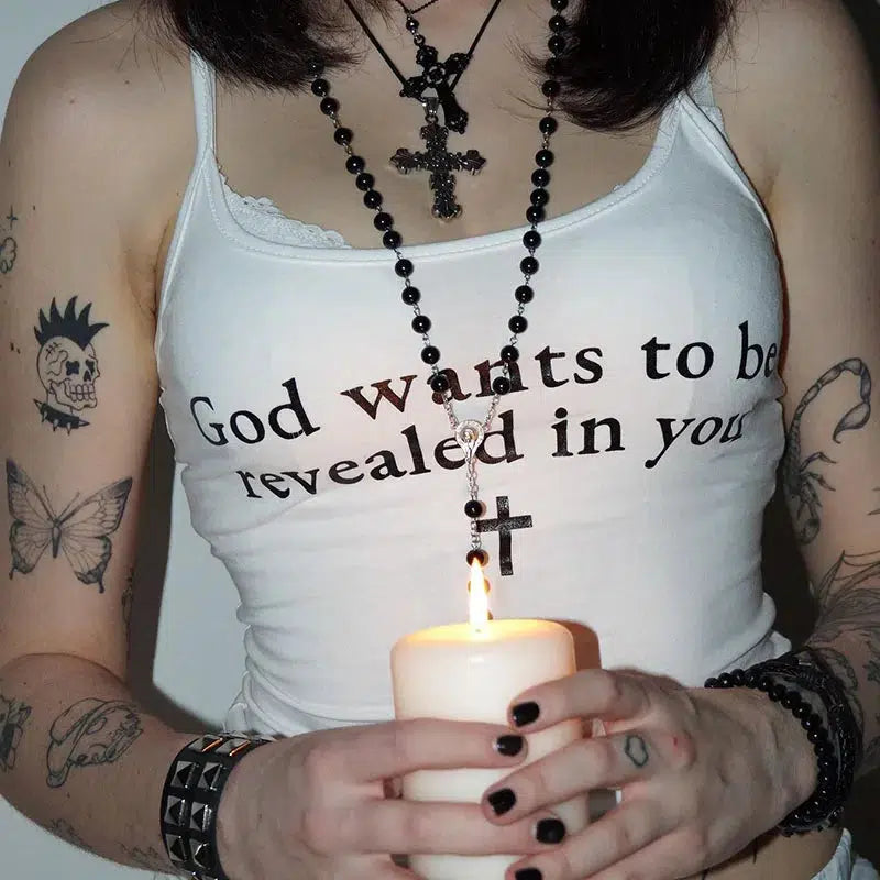 God Wants To Be Revealed Y2K Crop Top - Stylish Denim Tube Top with Bow Tie Detail