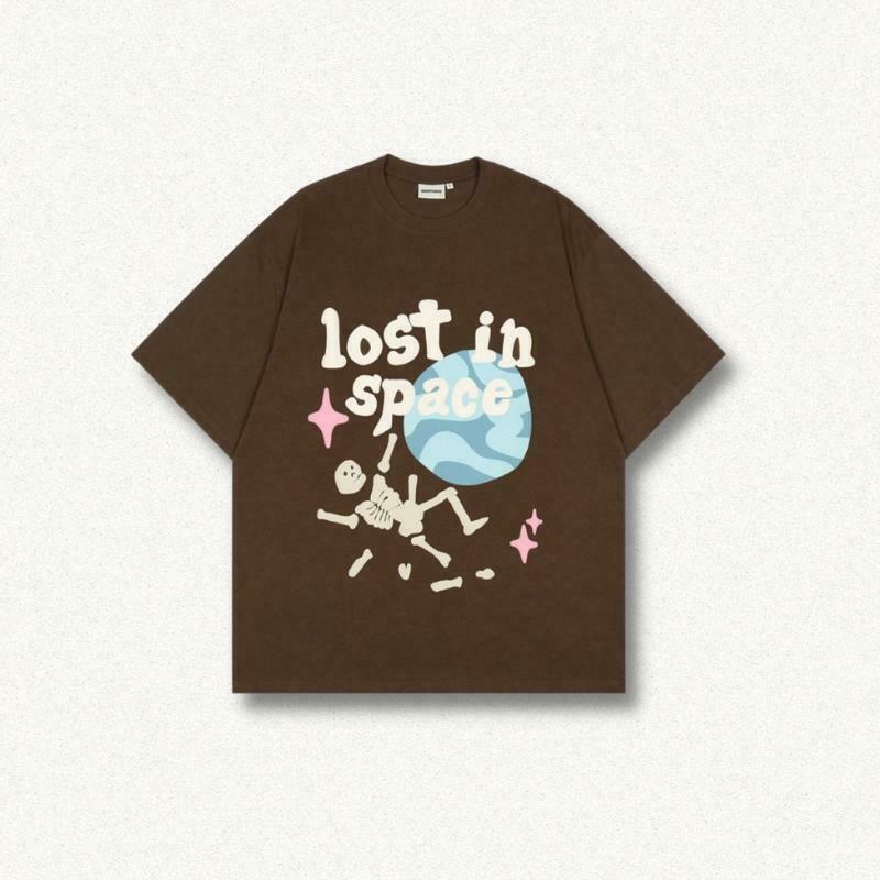 Lost In Space Graphic Tee - Trendy Y2K Mexico Baby Tee with Stylish Racing Design