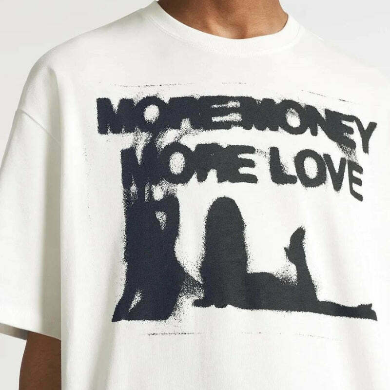 More Money More Love Tee - Trendy Y2K Money Tee for Casual Old Money Aesthetic Style