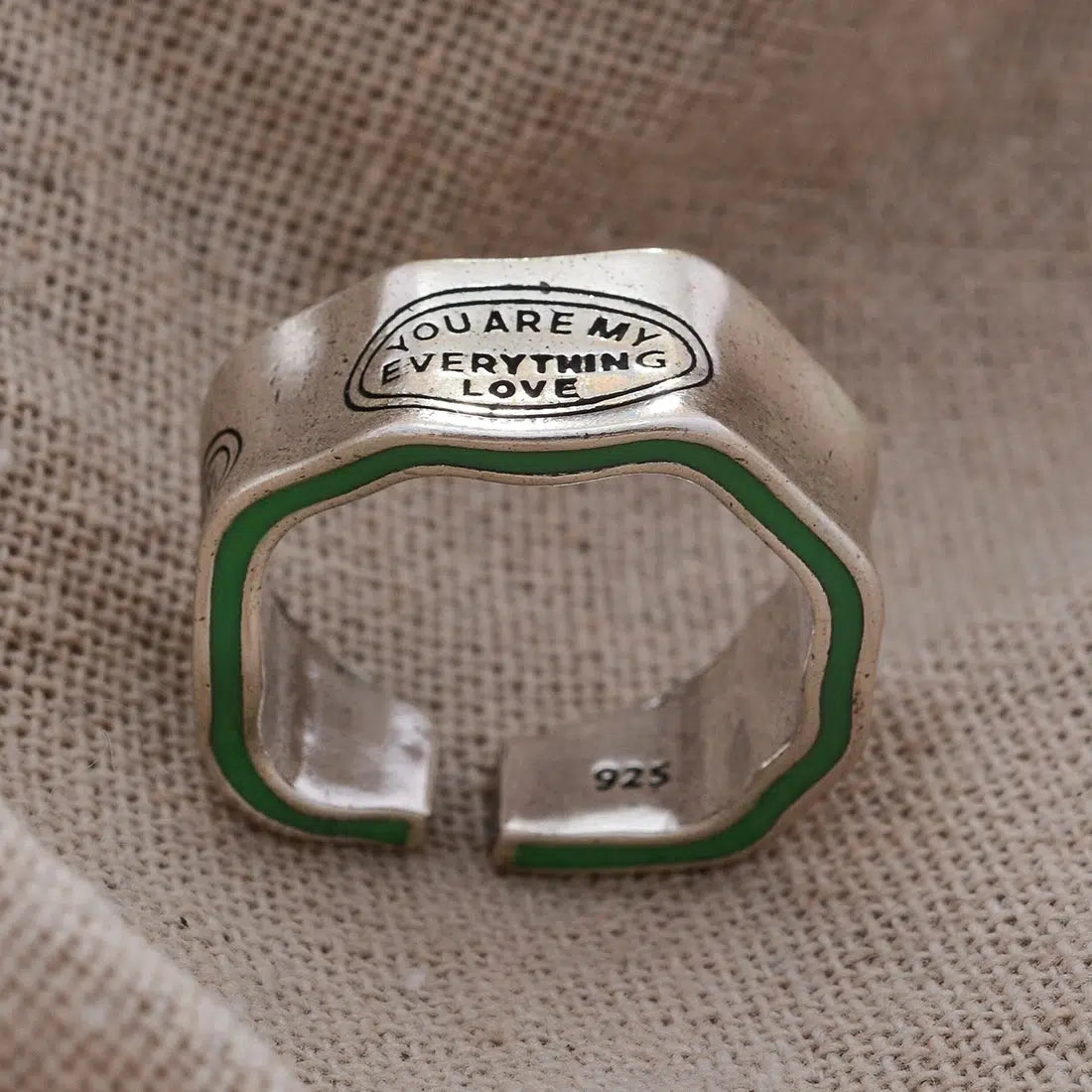 Stunning You Are My Everything Ring - Y2K-Inspired Goth Wedding Jewelry with Rhinestones