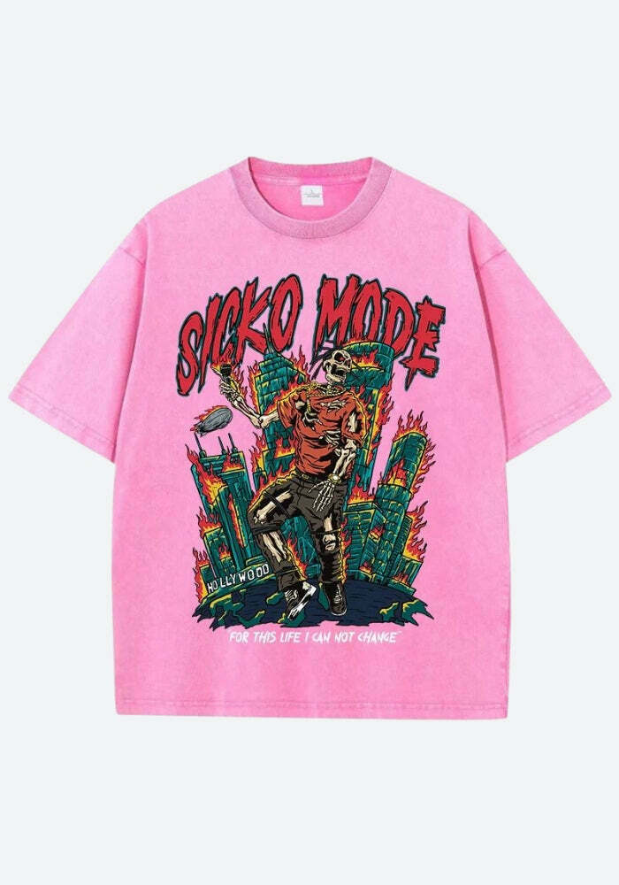 Travis Scott Sicko Mode Graphic Tee - Trendy Y2K Style with Bold Mexico Baby Design