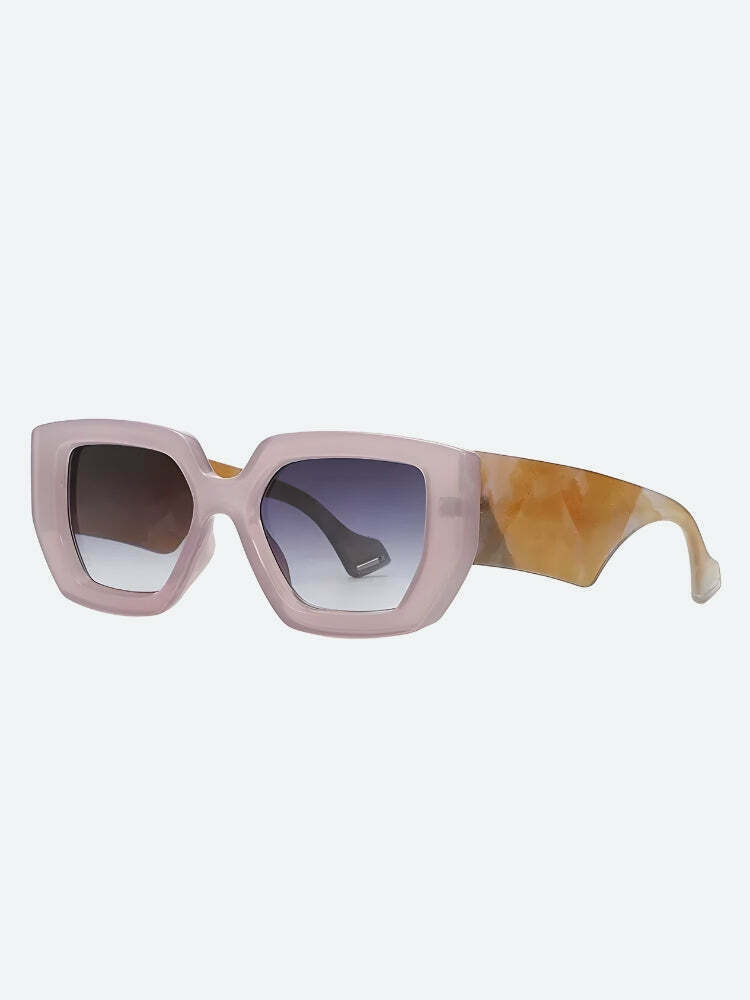 Trendy Casualcore Oversized Square Sunglasses - Y2K Style Baddie & Cowgirl Vibes