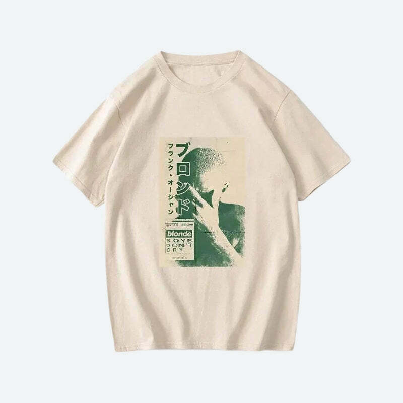 Trendy Frank Ocean Graphic Tee - Y2K Baby Tee with Blue Ocean Aesthetic for Stylish Outfits