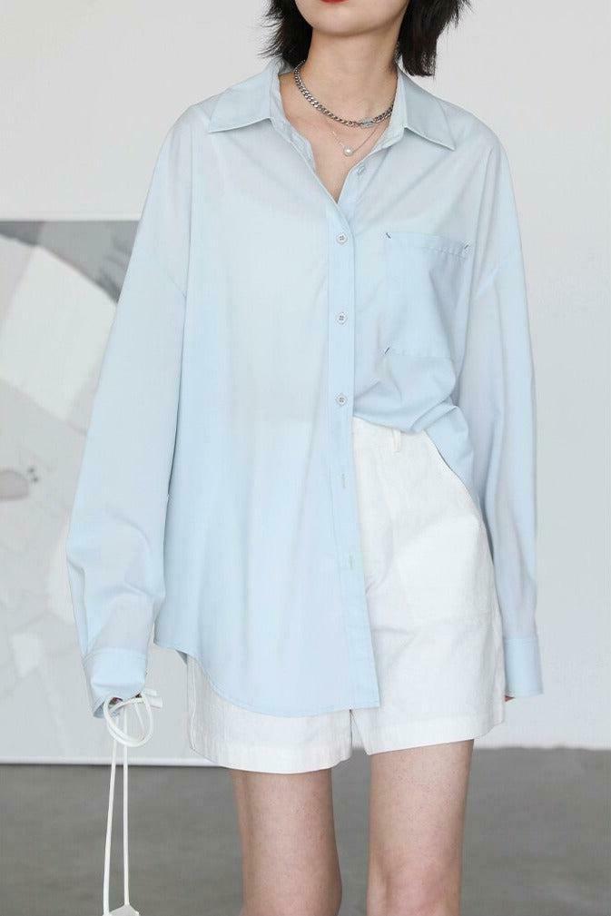 Trendy Oversized Poplin Shirt in Soft Cotton - Y2K Aesthetic for Effortless Style