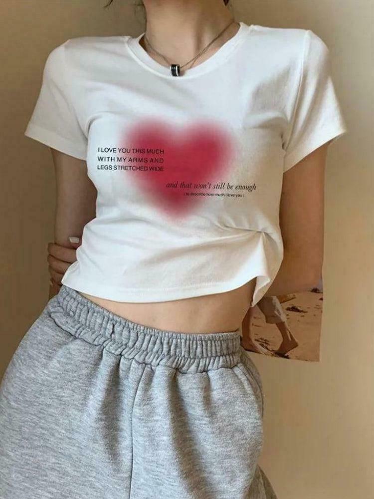 Trendy Pink Heart Aura Tee - Y2K Graphic Tee for Stylish Outfits and Casual Looks