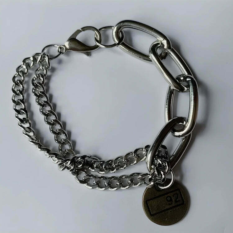 Trendy Silver Chain Bracelet with Gummy Bear Charm - Y2K Fashion Statement Accessory