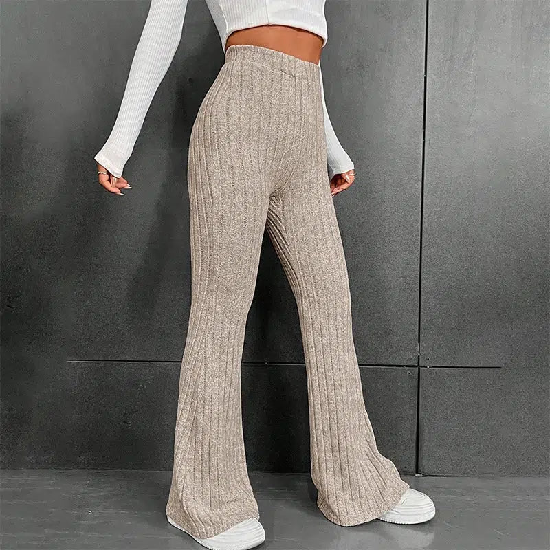 Trendy Y2K Corduroy Striped Sweatpants with Bow Detail - Stylish Grey Preppy Comfort Wear