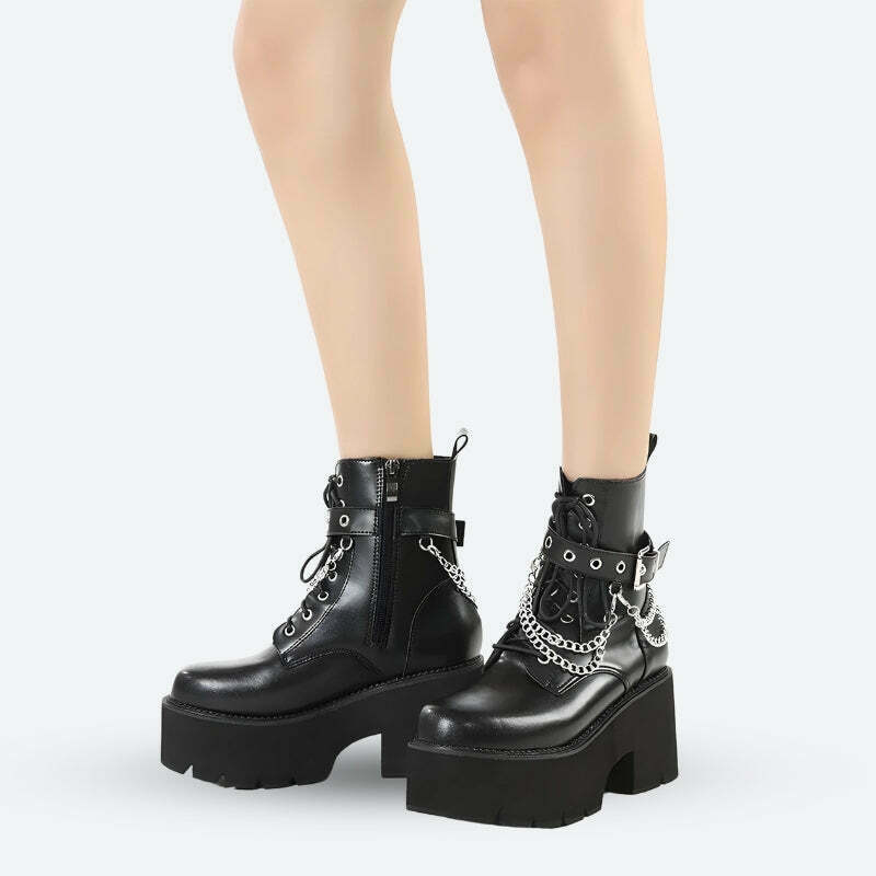 Trendy Y2K Cow Print Chunky Ankle Boots with Split Toe and Soft Platform Design