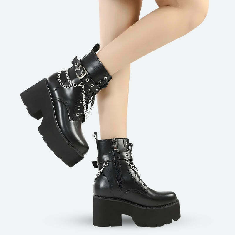 Trendy Y2K Cow Print Chunky Ankle Boots with Split Toe and Soft Platform Design