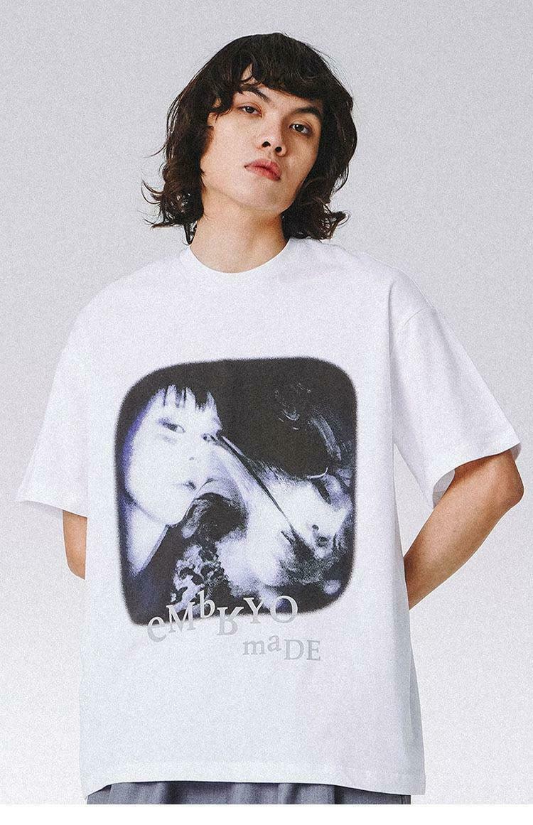 Trendy Y2K Embryo Made Tee - Stylish Graphic Tee with Unique Mexico Baby Design