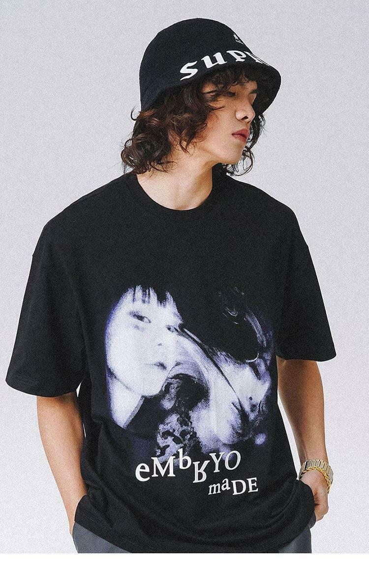 Trendy Y2K Embryo Made Tee - Stylish Graphic Tee with Unique Mexico Baby Design