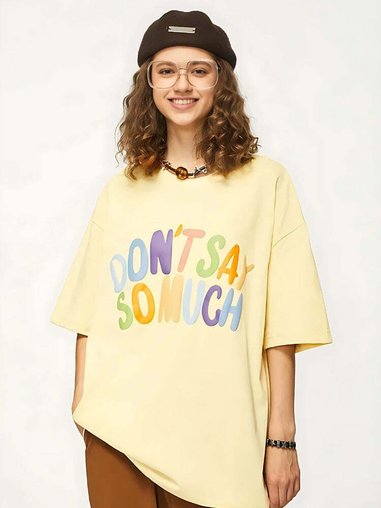 Trendy Y2K Graphic Tee - Don't Say So Much Mexico Baby Tee for Stylish Teens