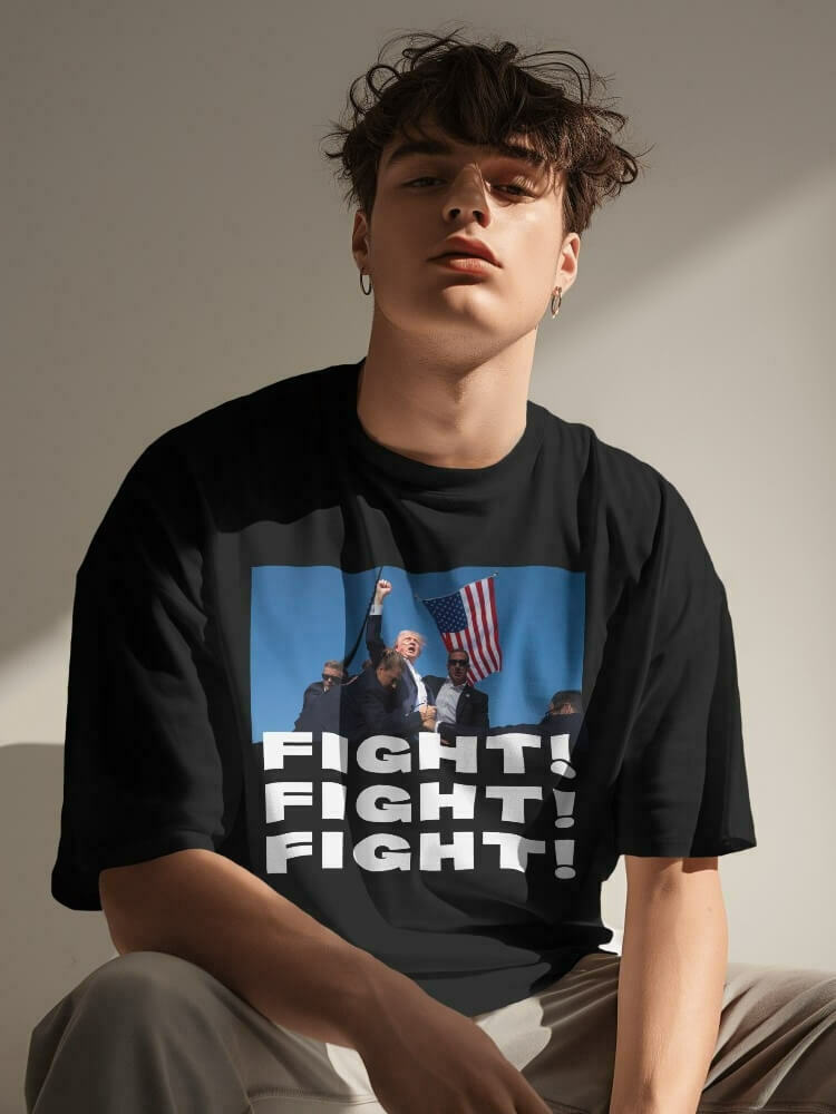 Trendy Y2K Graphic Trump Fight Tee - Stylish Mexico Baby Tee for Bold Fashion Statements