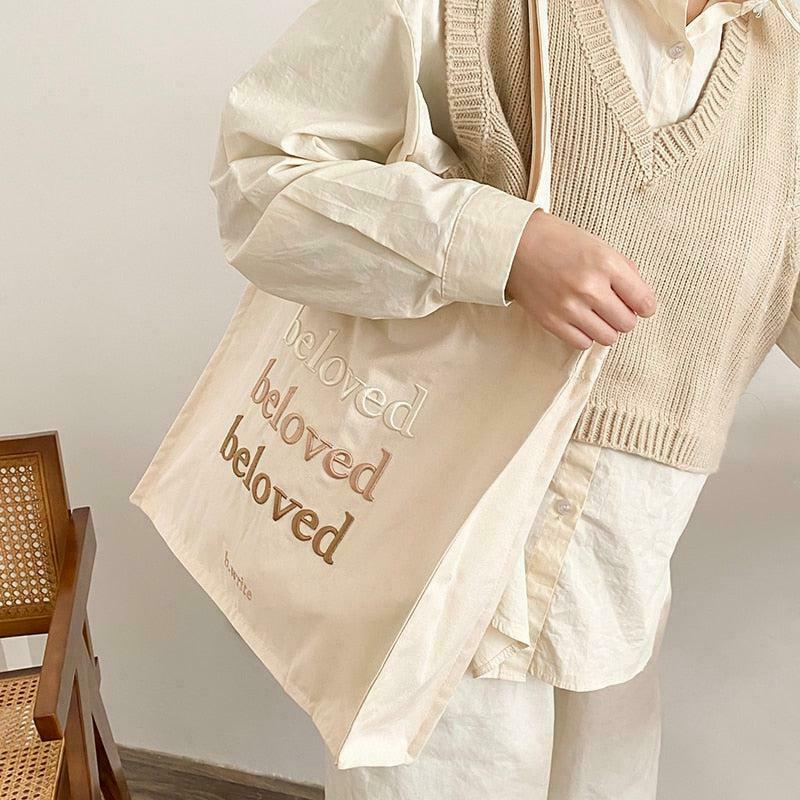 Trendy Y2K Heart Tote Bag - Stylish Beloved Cloth Bag for Aesthetic Fashion Lovers