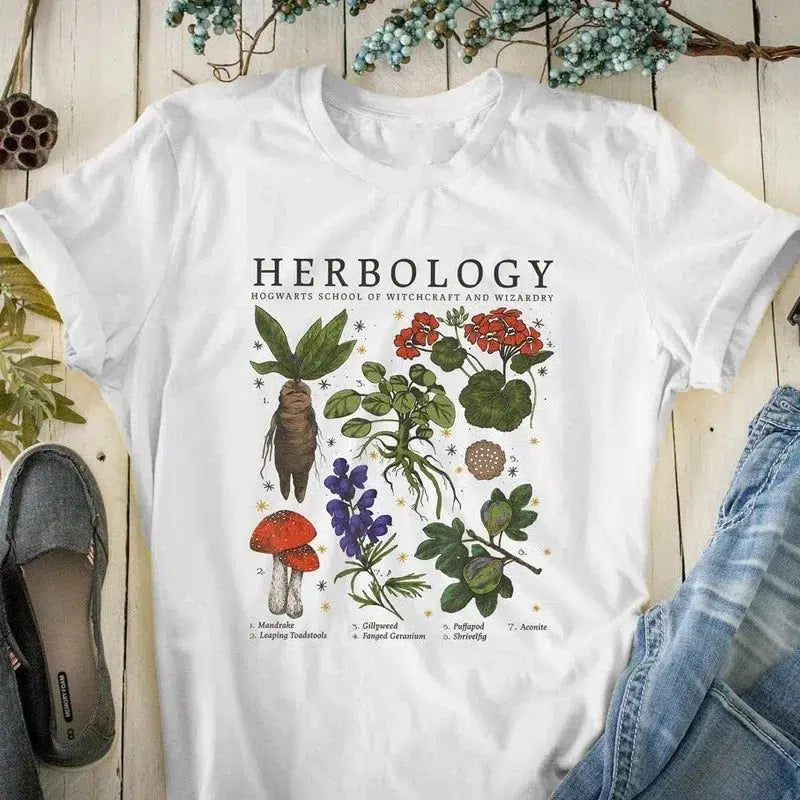 Trendy Y2K Herbology Graphic Tee - Stylish Mexico Baby Tee for Fashion-Forward Looks