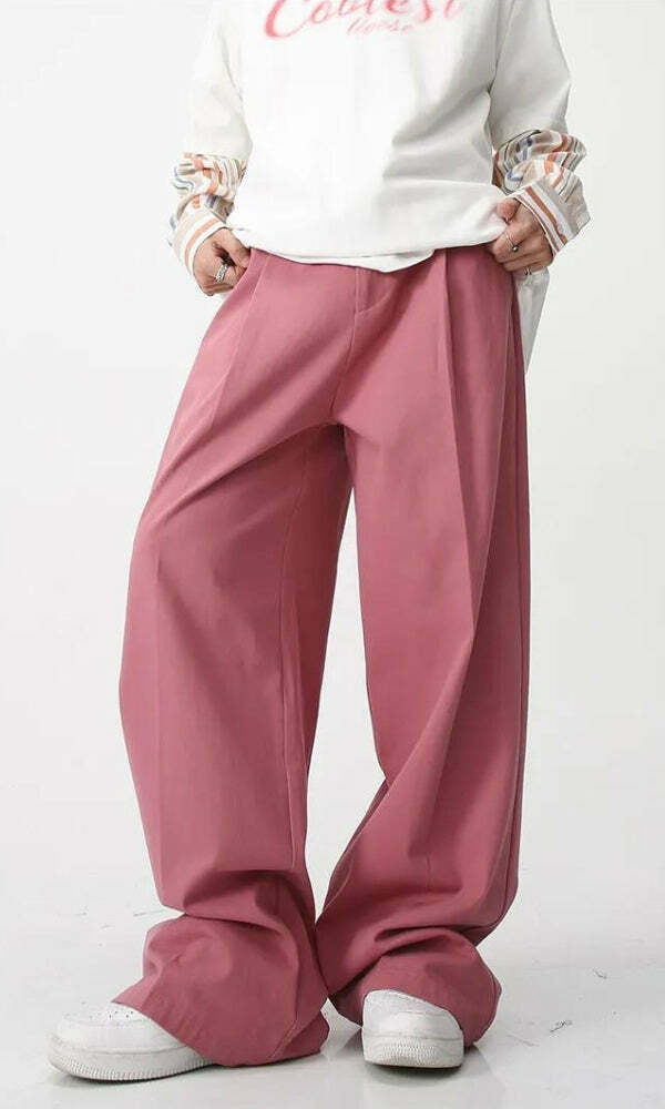 Trendy Y2K High Waist Baggy Pants in Grey with Star Print - Stylish and Comfortable Fit