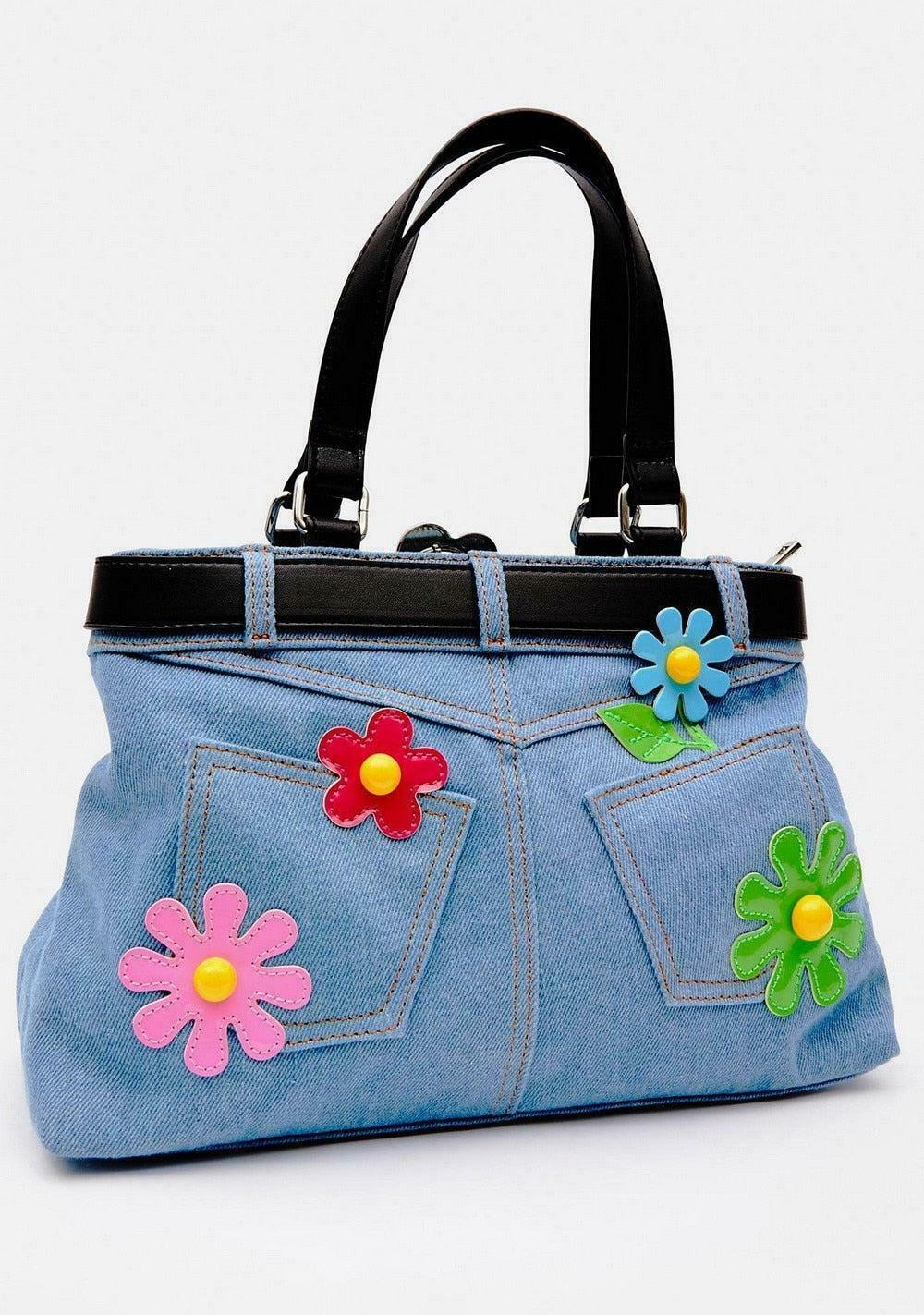 Trendy Y2K-Inspired Belted Denim Handbag for Stylish Outfits and Everyday Use