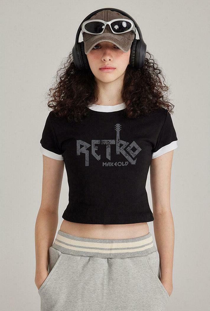 Trendy Y2K Retro Graphic Tee - Stylish Mexico Baby Tee with Bow Design for Fashion Lovers