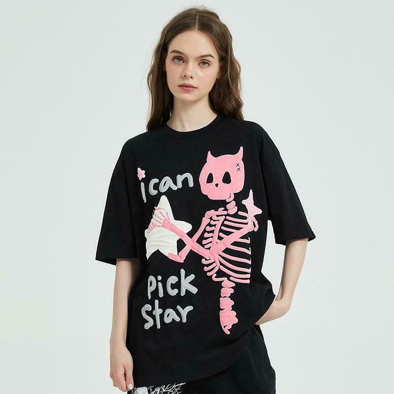 Trendy Y2K Star Tee - Aesthetic Mexico Baby Tee with Stylish Star Design and Comfort Fit