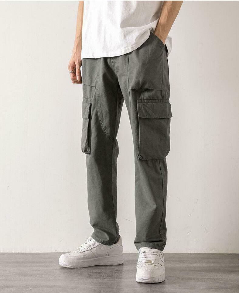 Trendy Y2K Style Straight Leg Cargo Pants in Grey - Versatile and Stylish for Every Occasion