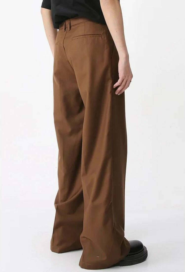 Trendy Y2K Wide Leg Pants in Orange Parachute Style - Stylish Cargo & Sweatpants Look