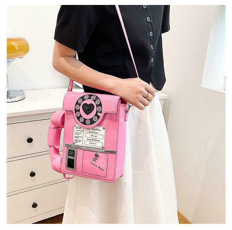 Weirdcore Retro Phone Shaped Crossbody Bag - Y2K Aesthetic, Fun & Stylish Accessory