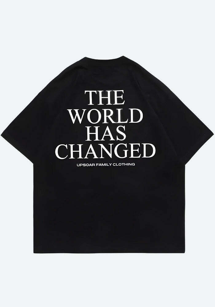 World Has Changed Vintage Graphic Tee - Trendy Y2K Style for Streetwear Enthusiasts