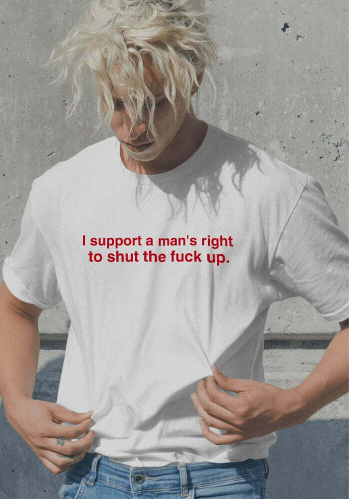 Y2K Style 'I Support A Man's Right' Graphic Tee - Trendy Mexico Baby Tee for Fashion Lovers