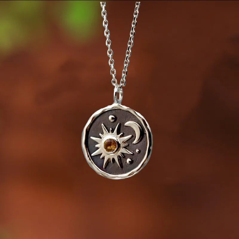 Y2K Sun Moon Charm Necklace with Bow Choker, Perfect for Trendy Fashion Lovers