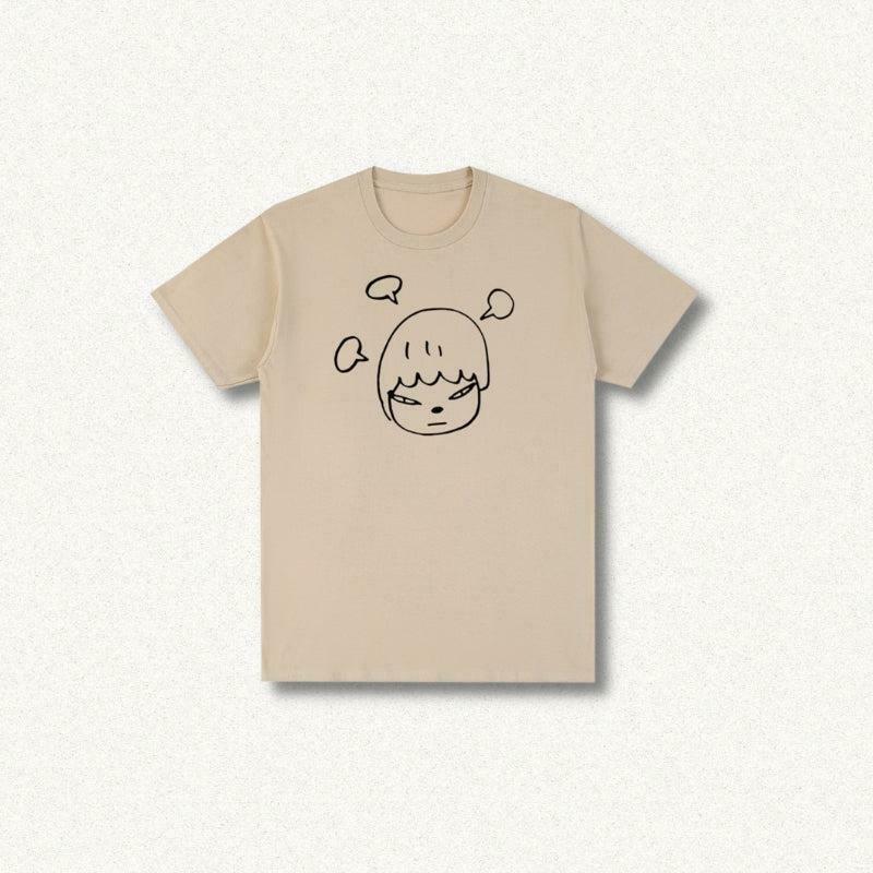 Yoshitomo Nara Graphic Tee - Trendy Y2K Mexico Baby Tee with Unique Art Design